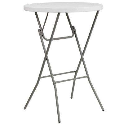 Flash Furniture DAD-YCZ-80R-2-BAR-GW-GG Round 31 1/4" Dia. x 43 3/4" H Waterproof Folding Table