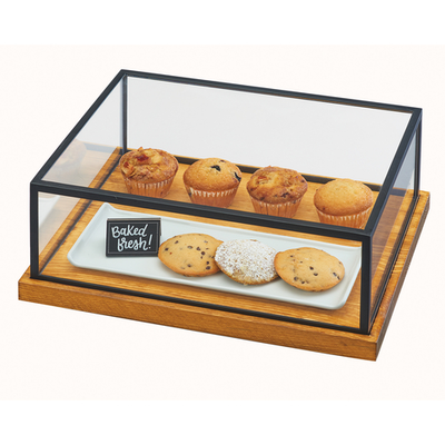 Cal-Mil 3648-1520-99 20" W x 15" D x 8" H Metal Frame Clear Body Non-Refrigerated Madera Presentation Case