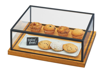 Cal-Mil 3648-1520-99 20" W x 15" D x 8" H Metal Frame Clear Body Non-Refrigerated Madera Presentation Case