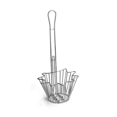 TableCraft Products 44080 Nickel Plated Steel Taco Salad Shell Basket