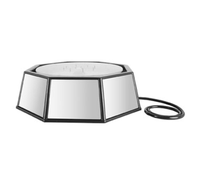 Cal-Mil IP501-110 24" Dia. x 14" H Octagonal Rotational ABS Plastic Black Ice Display/Pedestal - 110v