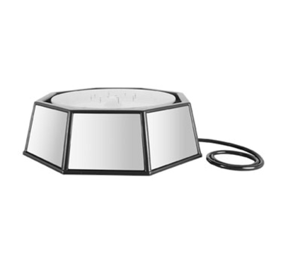 Cal-Mil IP501-110 24" Dia. x 14" H Octagonal Rotational ABS Plastic Black Ice Display/Pedestal - 110v