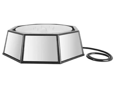 Cal-Mil IP501-110 24" Dia. x 14" H Octagonal Rotational ABS Plastic Black Ice Display/Pedestal - 110v