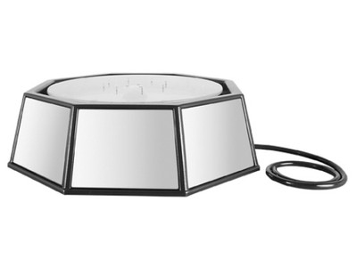Cal-Mil IP501-110 24" Dia. x 14" H Octagonal Rotational ABS Plastic Black Ice Display/Pedestal - 110v