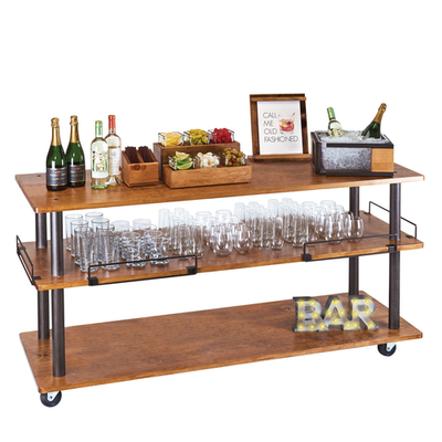 Cal-Mil 3698-6-84 72" W x 24" D x 44" H Rectangular Sierra U-Build Cart