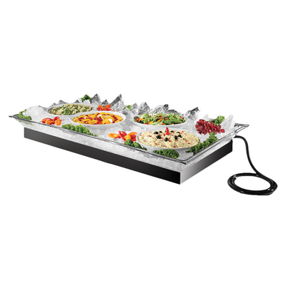 Cal-Mil 987-12 8" W x 24" D x 5-1/2" H Clear Acrylic RectangleIce Display Tray