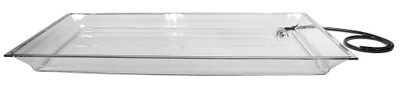 Cal-Mil IP252 48" W x 24" D x 4" H Rectangle Large Acrylic Clear Ice Display Pan