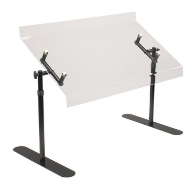 Cal-Mil 751-6 72"W Black Metal Frame Adjustable Portable Sneezeguard