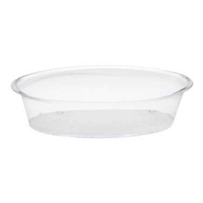 Cal-Mil 316-12-12 12" Dia. x 3 1/2" D Round Acrylic Clear Turn N Serve Deep Tray