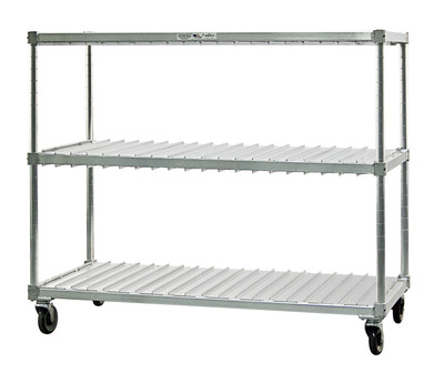 New Age 96090 28" W x 50.5" H x 59" D 2 Tiers Aluminum Tray Drying Rack