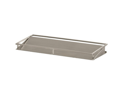 Cal-Mil 1850-5-55HL 32 Oz. Rectangular  Metal Base with Round Glass Jars Cold Condiment Display