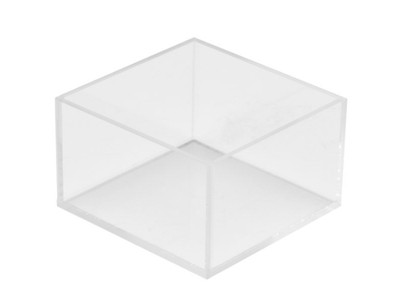 Cal-Mil 1395-12 5" W x 5" D x 3" H Square Acrylic Clear Cater Choice Tray
