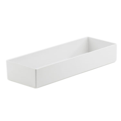 Cal-Mil 1397-15M 7" W X 20" D X 3" H Rectangular Melamine White Cater Choice Box