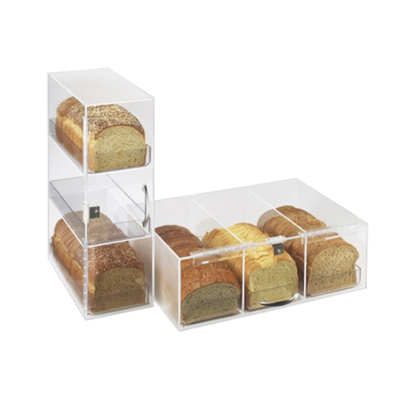 Cal-Mil 1204P-12 7" W x 17" D x 20" H 3-Tier Polycarbonate Drawers Classic Bread Box