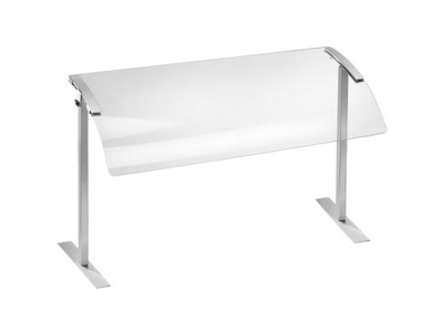 Cal-Mil 2026-6-55 73-1/4" W x 16" D x 20-3/4" H Stainless Steel Frame T-Shaped Single Faced Sneezeguard
