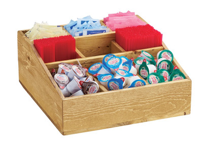 Cal-Mil 1714-99 12" W x 12" D x 5 1/2" H Rustic Pine Madera Multi-Section Organizer