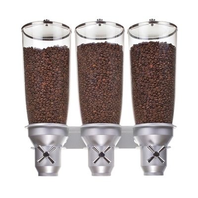 Cal-Mil 3518-3-39 Platinum (3) 5 L Cylinders 18 1/2" W x 6 3/4" D x 19 3/4" H 6 Wing Turn And Serve Mechanism Wall Mountable Cereal Dispenser