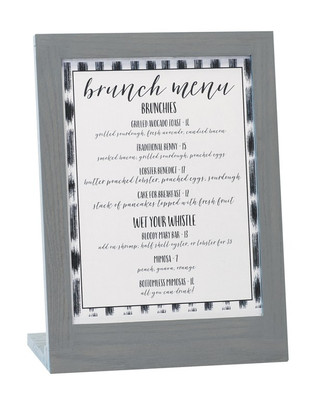 Cal-Mil 3825-811-83 9" W x 4" D x 11" H Oak Wood Gray Wash Ashwood Menu or Card Holder