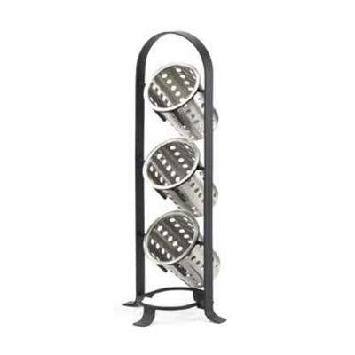 Cal-Mil 1583-13 8-3/4" W x 8-1/2" D x 21" H, 3-Tier Black SoHo Cylinder Display,