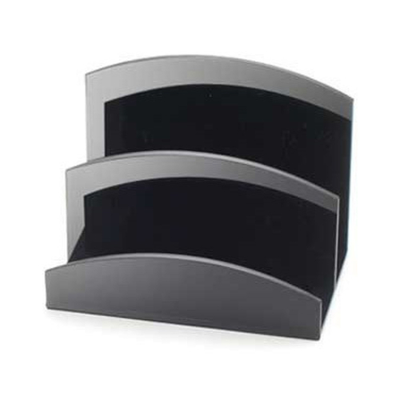 Cal-Mil 399-13 4" W x 3" D x 3 1/4" H Acrylic Black Classic Packet Organizer