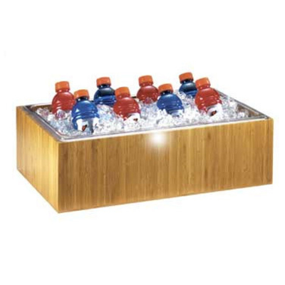 Cal-Mil 475-12-60 12" W x 20" D x 6.5" H Removable Bamboo Polycarbonate Pan Ice Housing