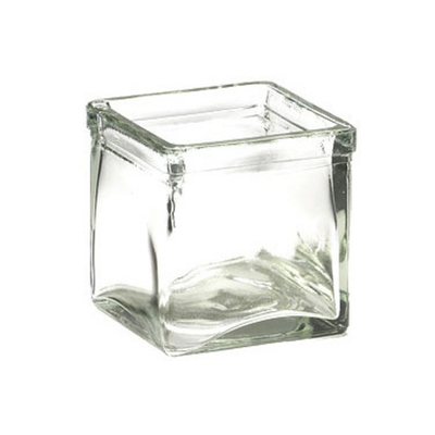 Cal-Mil C4X4GLCN 4" W x 4" D x 4" H Glass Storage Jar/Bin