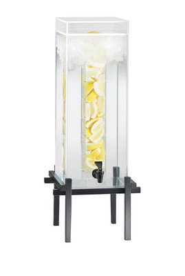 Cal-Mil 1132-5INF-13 5 Gal. Acrylic Black Metal Base Beverage Dispenser