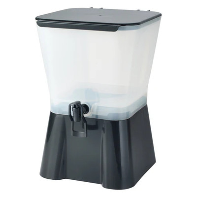 Winco PBD-3SK 3 Gallon Black Beverage Dispenser Plastic Square