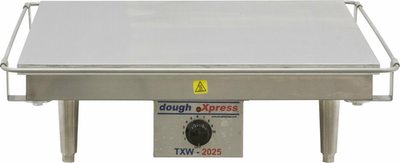 DoughXpress TXW-2025 20&quot; W x 6.22&quot; H x 25.69&quot; D Stainless Steel Single Calrod Flat Surface Tortilla Warmer - 220 Volts, 1-Ph