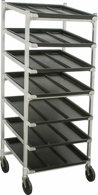 DoughXpress DXDC-5 23" W x 55" H x 29" D Aluminum Frame Dough Ball Storage Cart