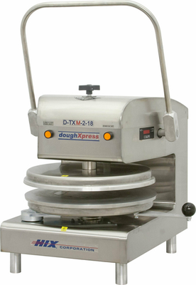 DoughXpress D-TXM-2-18 22" W x 31.38" H x 30.63" D Manual Stainless Steel Pull Down Handle Tortilla/Pizza Dough Press - 220 Volts, 1-Ph