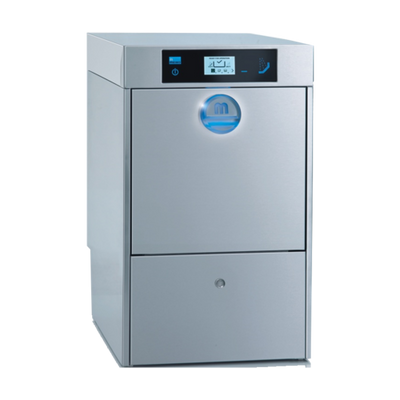 MEIKO US COMFORT AIR 18.1" W x 28.8" H x 23.6" D 0.55 Gal. 40 Racks/Hr  Stainless Steel High Temp with Booster M-iClean Comfort Air Series Glasswasher - 208-230 Volts, 3/4 HP