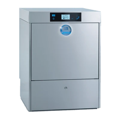 MEIKO UM COMFORT AIR 23.6" W x 28.8" H x 23.6" D 0.61 Gal. 35 Racks/Hr High Temp M-iClean Comfort Air Series Glasswasher - 208-230 Volts, 3/4 HP