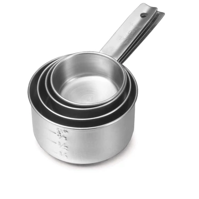 TableCraft Products 724 4 piece Stainless Steel Measuring Cup