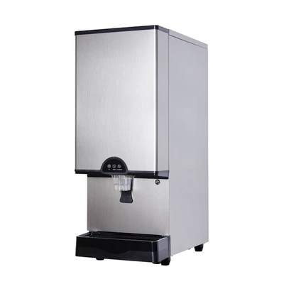 Icetro ID-0450-AN 30 Lbs. Storage Air Cooled Self-Contained Countertop Nugget-Style Ice &amp; Water Dispenser - 115V