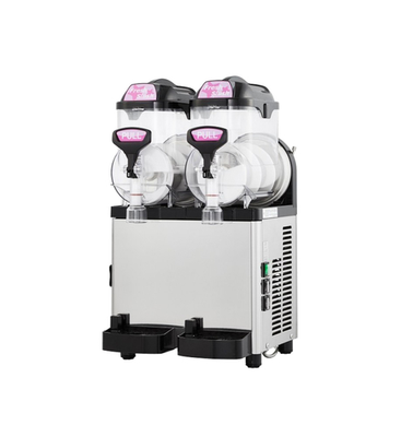 Icetro SSM-52 Double 2 Gal. Transparent Bowls Slush Machine / Frozen Beverage Dispenser - 115V 500W