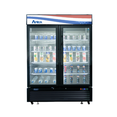 Atosa MCF8721ES 43.8 Cu. Ft. Black Freezer Merchandiser - 115 Volts