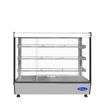 Atosa CHDS-53 27.63" W x 22.5" D x 26.63" H Straight Front Glass Countertop Heated Display Case - 115 Volts