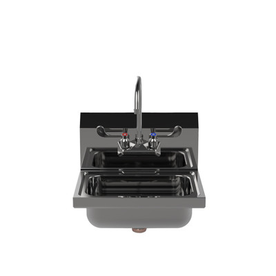 Atosa SH17 Mixrite 17" W Stainless Steel Wall Mount Hand Sink with 6" Backsplash