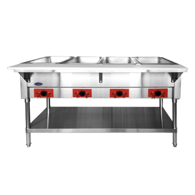 Atosa CSTEA-4C 4 Pans Electric Open Shelf Base CookRite Steam Table - 120 Volts