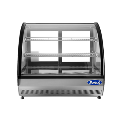 Atosa CRDC-35 3.5 Cu. Ft. Black Stainless Steel Countertop Refrigerated Display Case - 115 Volts