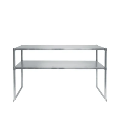 Atosa SOD1467B 67" W x 14" D x 47" H Stainless Steel Adjustable Double Overshelf for Pizza Prep Table