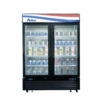 Atosa MCF8732GR 28.5 Cu. Ft. Black Freezer Merchandiser - 115 Volts