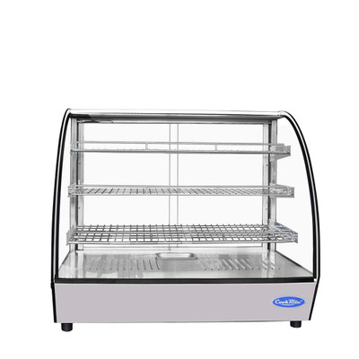 Atosa CHDC-44 27.5" W x 22.88" D x 26.75" H Curved Front Glass Countertop Heated Display Case - 115 Volts