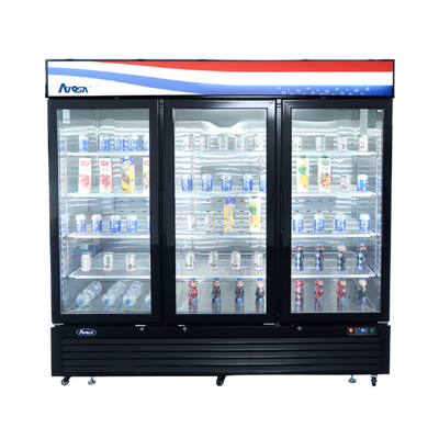 Atosa MCF8728GR 68 Cu. Ft. Black Freezer Merchandiser - 115 Volts