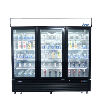 Atosa MCF8728GR 68 Cu. Ft. Black Freezer Merchandiser - 115 Volts