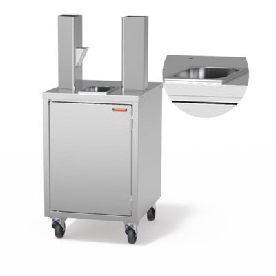 Zummo MDCESP14-N 19.69" W x 23.62" D x 30.71" H Stainless Steel Cabinet with Gastronomy Tray