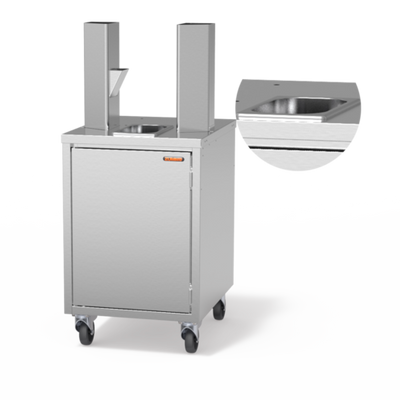 Zummo MDCESP14-N 19.69" W x 23.62" D x 30.71" H Stainless Steel Cabinet with Gastronomy Tray