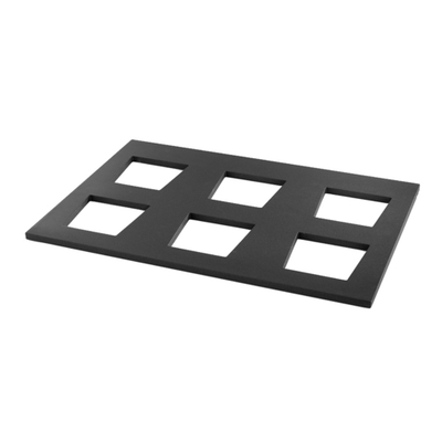 Vollrath V904975 19 11/16" W x 29 1/2" D x 9/16" H Wood Black Cubic Display Template