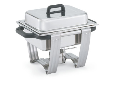 Vollrath 99870 4.1 Quart Rectangular Stainless Steel Satin Dakota Half-Size Chafer